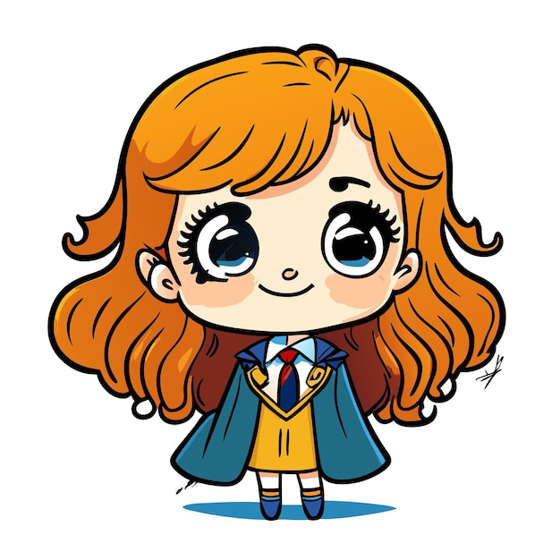 dibujos animados de ilustración de vector de hermione granger