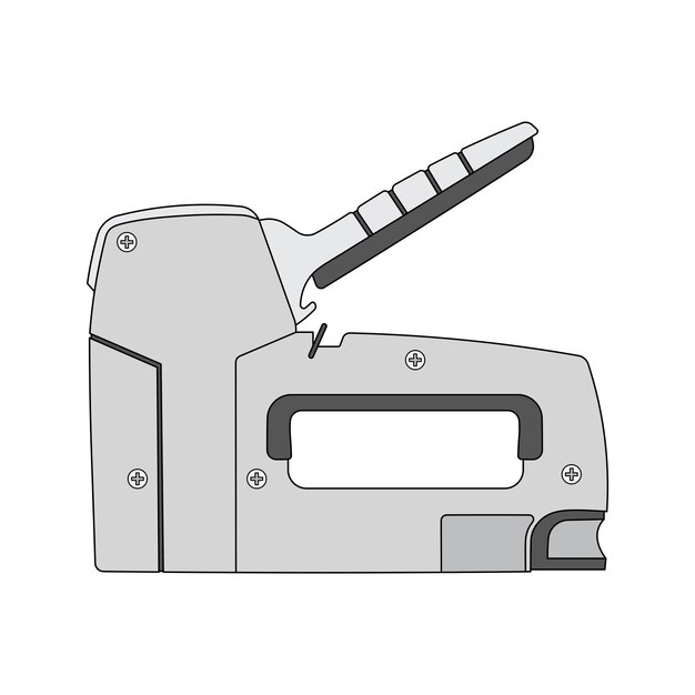 dibujos animados Ilustración vectorial icono de grapa pesada aislado en blanco