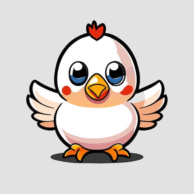 dibujos animados de ilustración vectorial de pollo