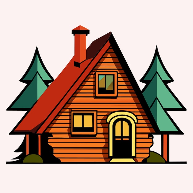 Vector dibujos animados de ilustraciones vectoriales de clipart de la casa