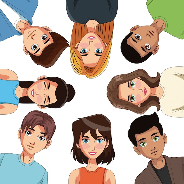 Dibujos animados de jóvenes
