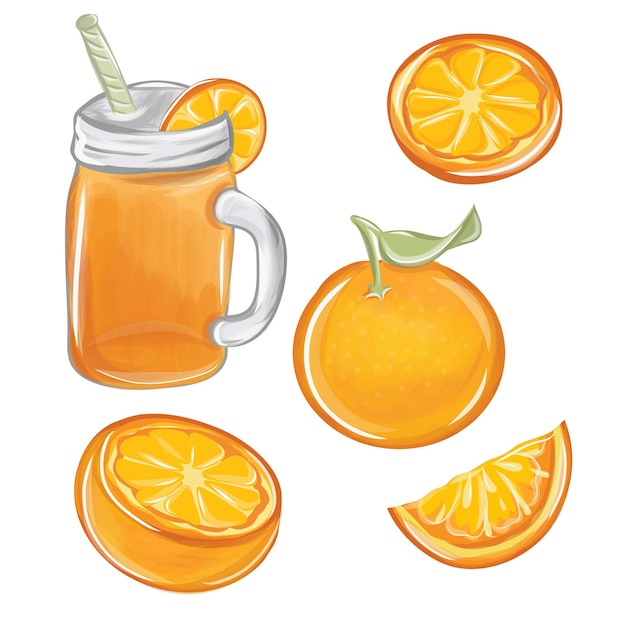 Dibujos animados de jugo de naranja