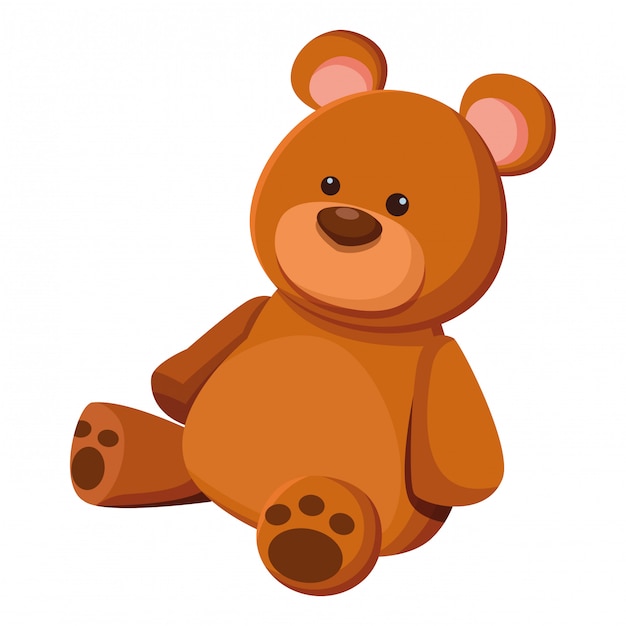 Vector dibujos animados de juguete de oso de peluche