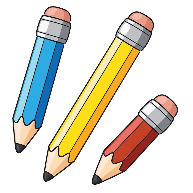 Dibujos animados de lápices. | Vector Premium