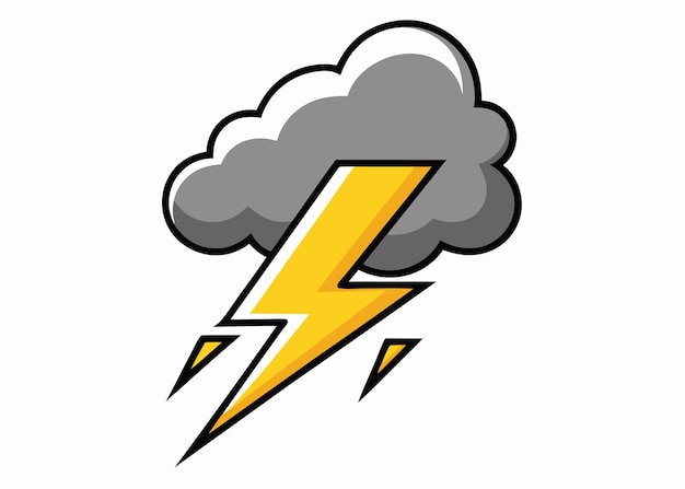 Los dibujos animados Lightning Strike y Thundercloud