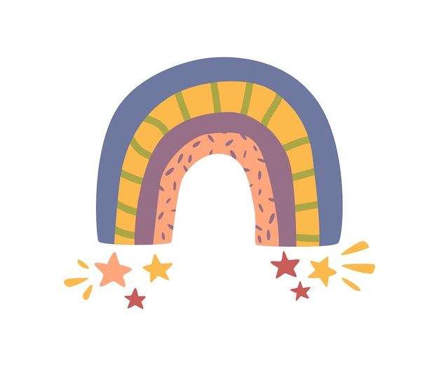 Dibujos animados lindo del arco iris
