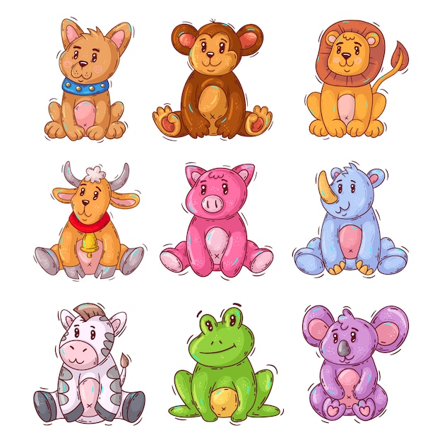 Vector dibujos animados lindo bebé animal