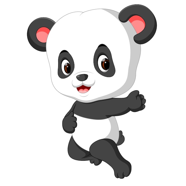 Dibujos animados lindo bebé panda