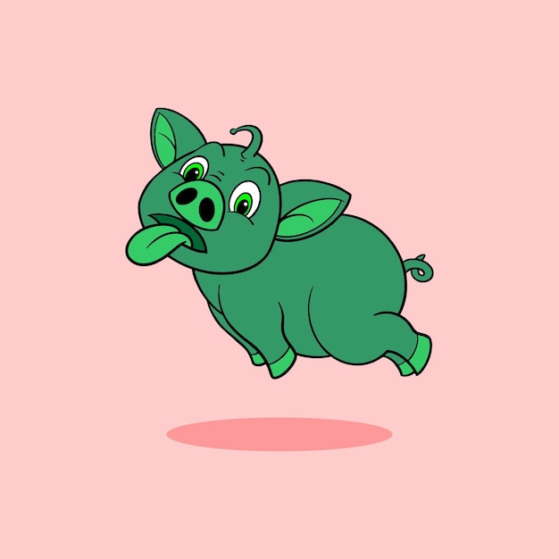 dibujos animados lindo cerdo