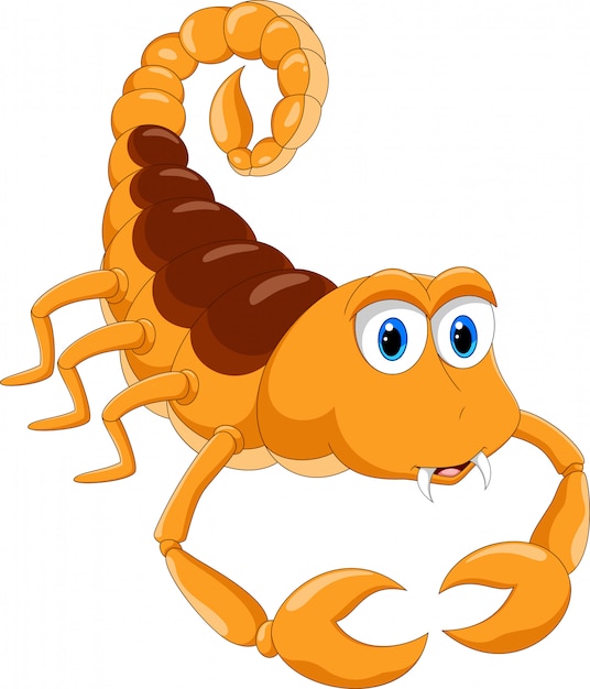 Vector dibujos animados lindo escorpión