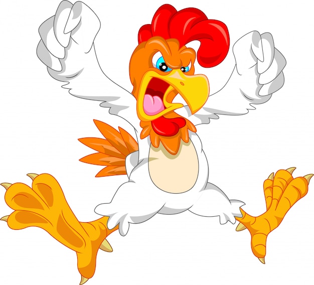 dibujos animados lindo gallo