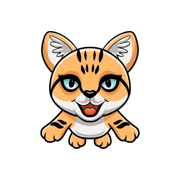 Dibujos animados lindo gato de arena volando