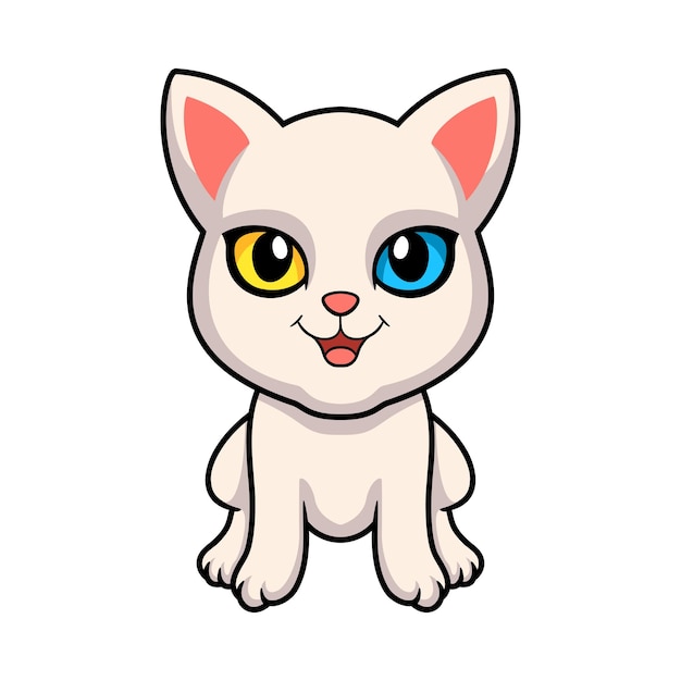 Dibujos animados lindo gato khao manee