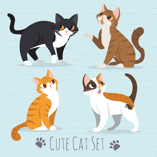 Vector dibujos animados lindo gato