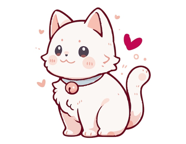 Dibujos animados lindo gato