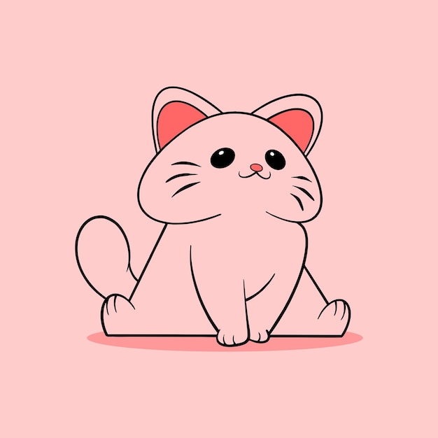 dibujos animados lindo gato