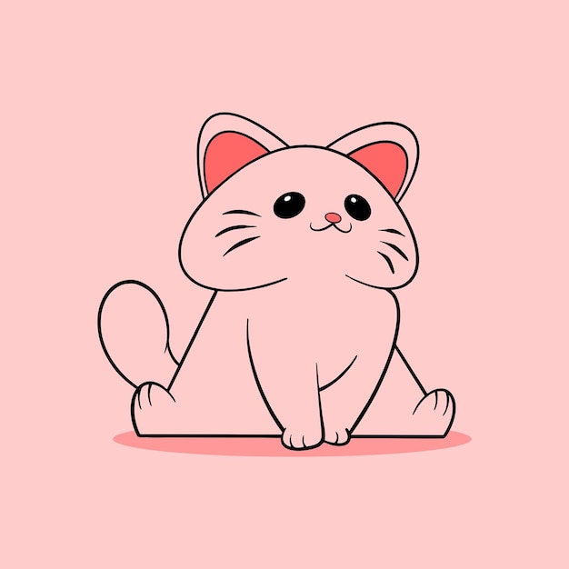 Dibujos animados lindo gato