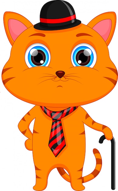 Vector dibujos animados lindo gato