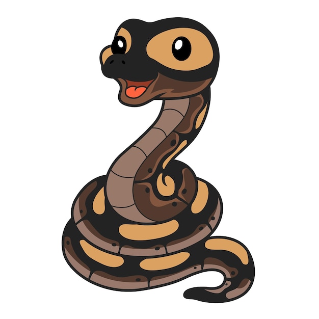 Dibujos animados lindo ghi mojave ball python