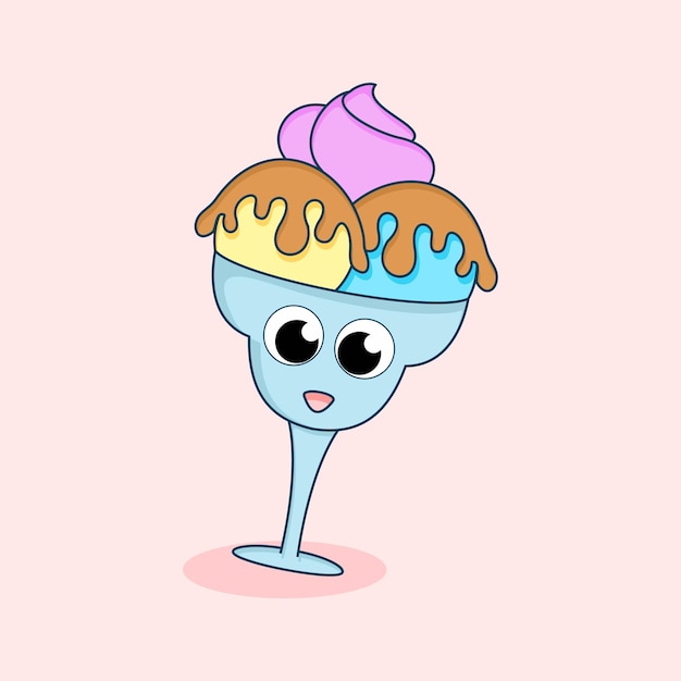 Dibujos animados lindo helado