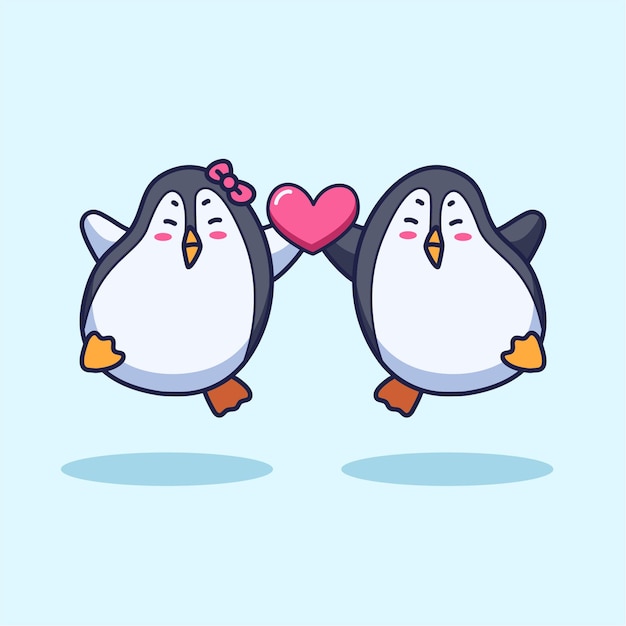 Dibujos animados lindo pingüino