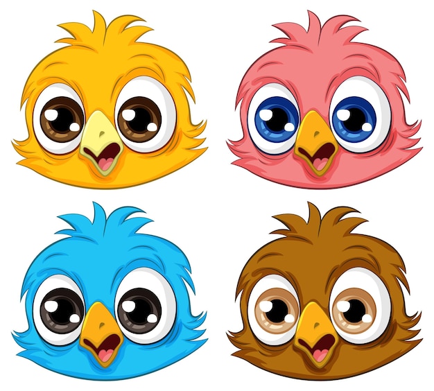 Dibujos animados lindo pollito búho aislado