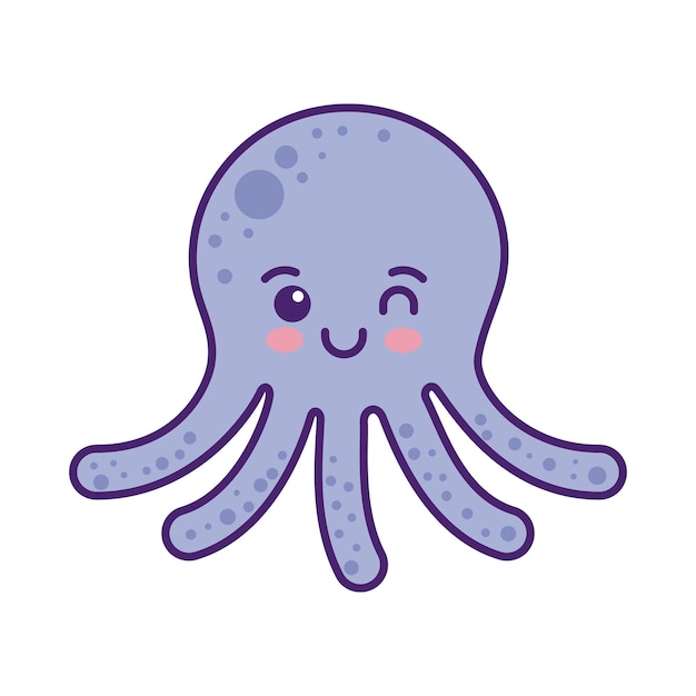 Dibujos animados lindo pulpo