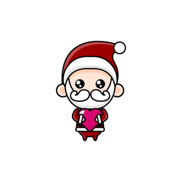 Dibujos animados lindo santa claus kawai