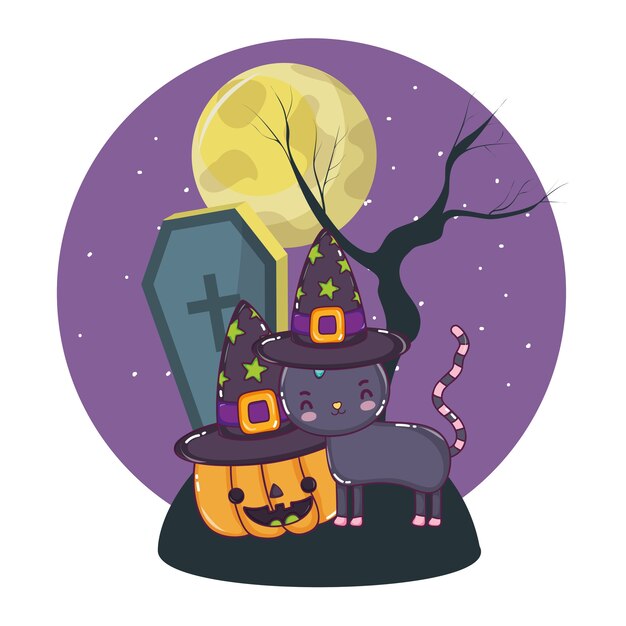 Dibujos animados lindos de Halloween