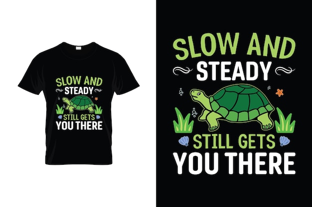Dibujos animados lindos de tortuga Diseño de camiseta de tortuga sonriente o diseño de cartel de tortuga o ilustración de tortuga