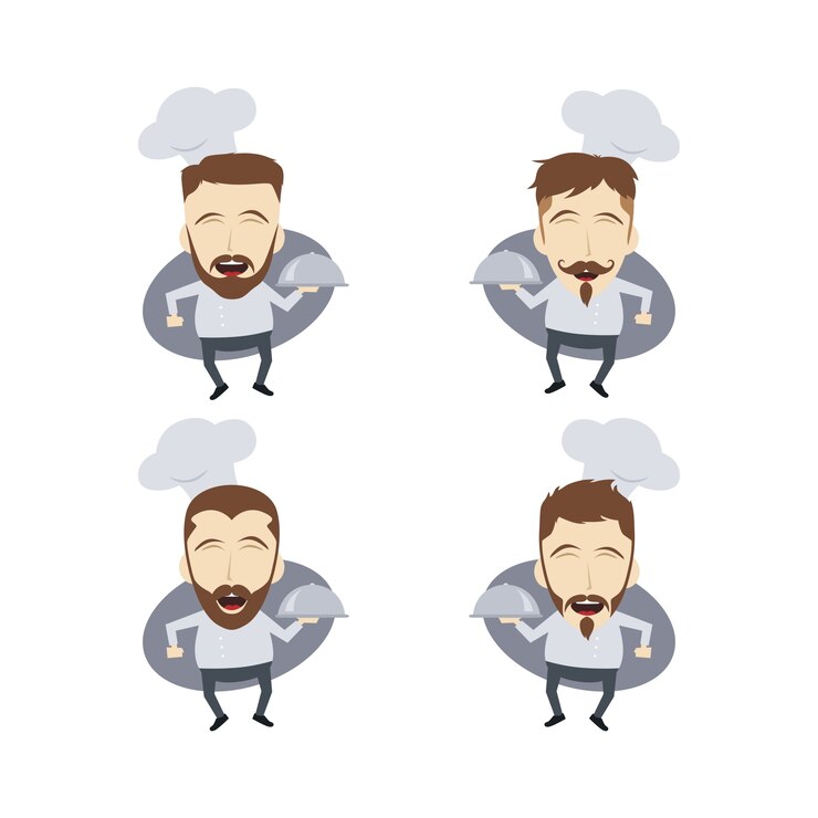 Vector dibujos animados maestro chef