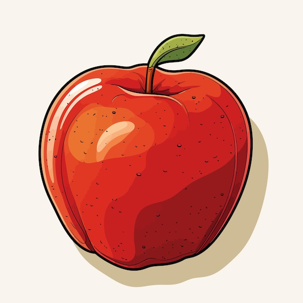 Vector dibujos animados de manzana