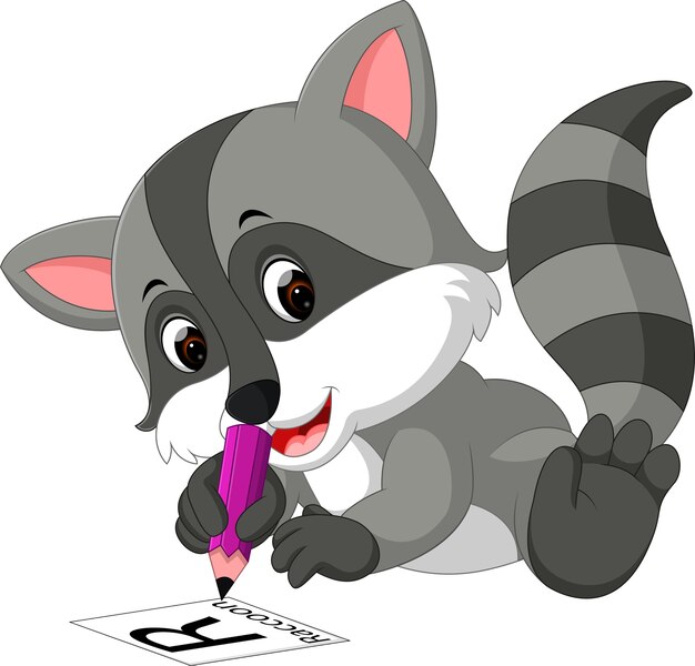 dibujos animados de mapache