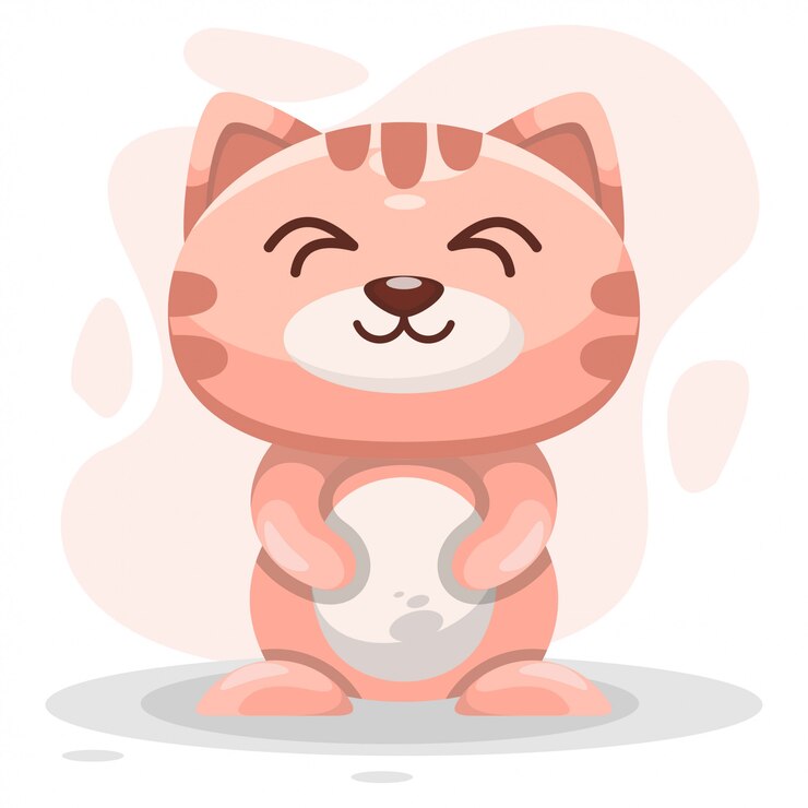 Dibujos animados de mascota lindo gato