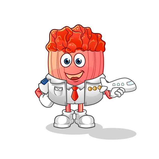 Dibujos animados de mascota piloto Bulgogi