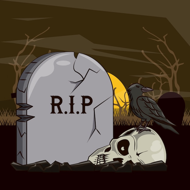 Dibujos animados de miedo de Halloween