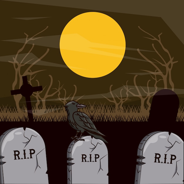 Dibujos animados de miedo de Halloween