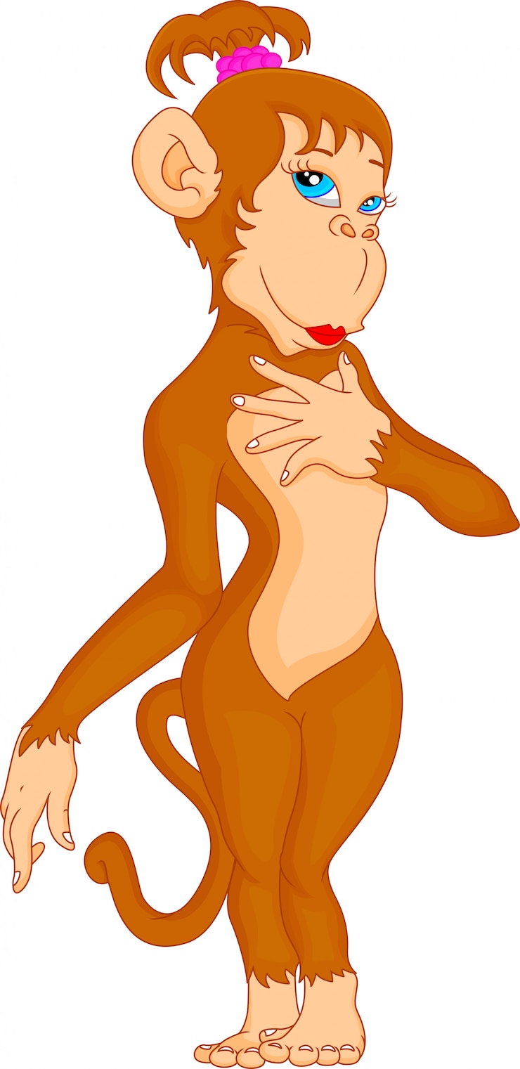 Vector dibujos animados mono lindo