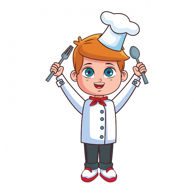 Dibujos animados de niño chef