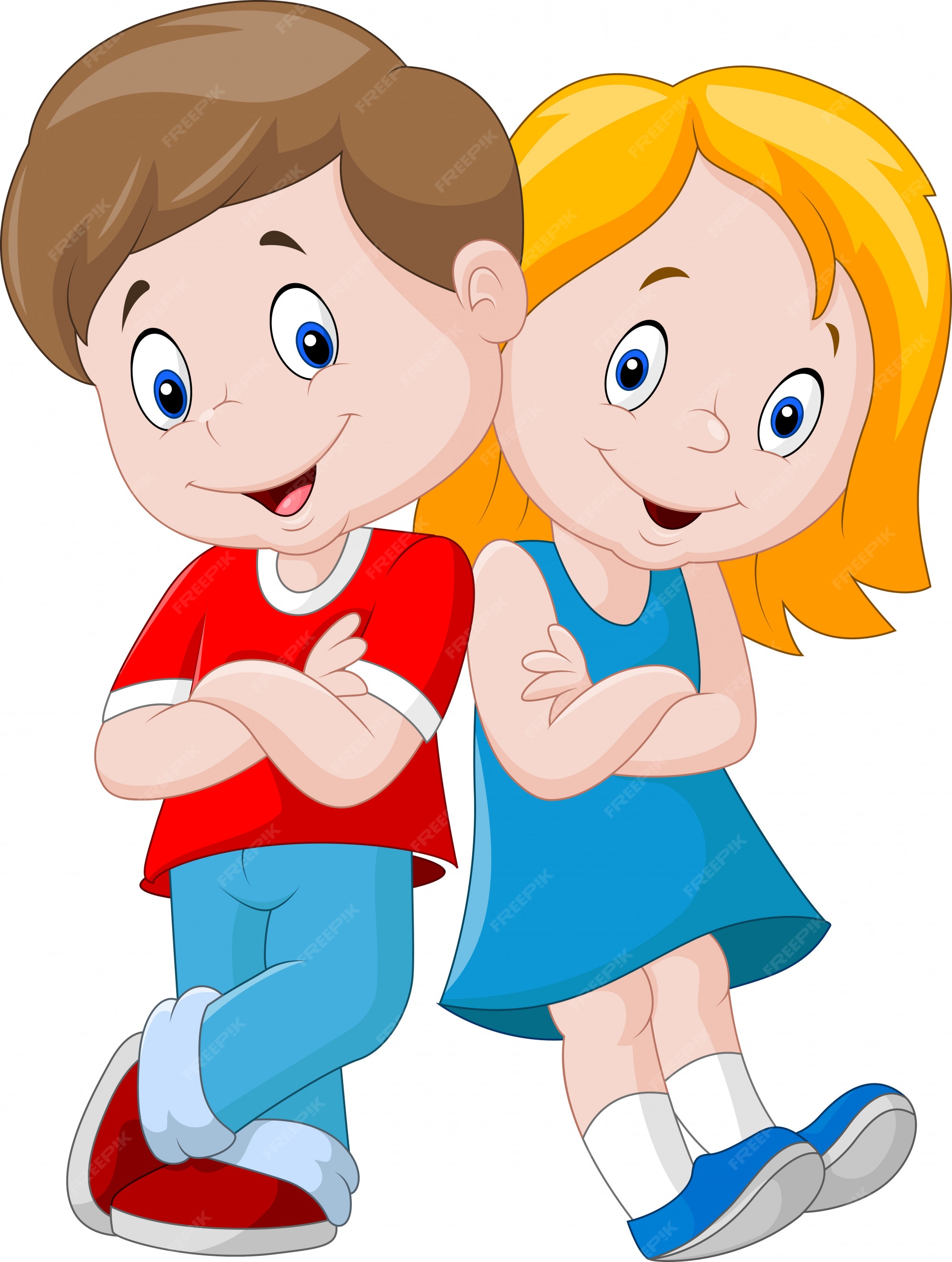 Dibujos animados de niños felices | Vector Premium Dibujos animados de niños felices | Vector Premium