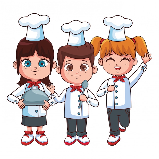 Dibujos animados de niños lindo chef