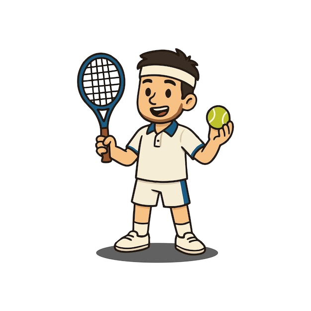 dibujos animados de niños de tenis