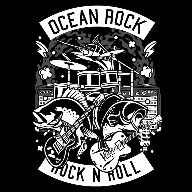 Dibujos animados de ocean rock
