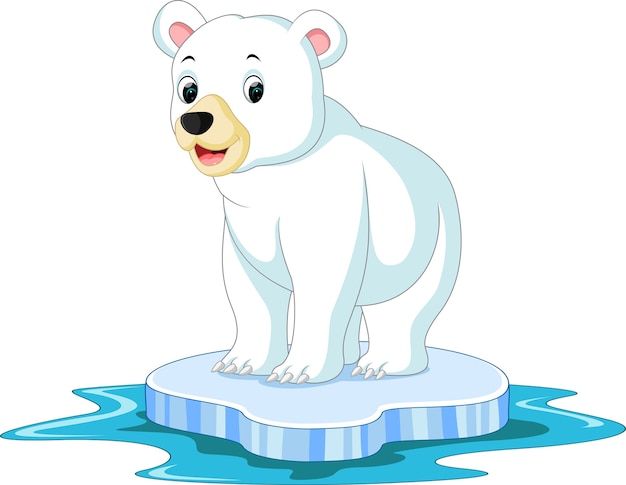 Dibujos animados de oso polar | Vector Premium