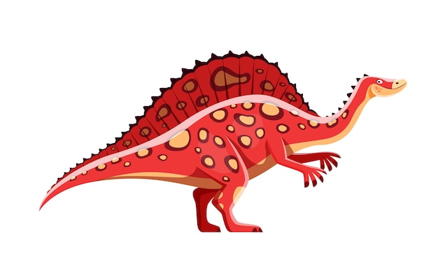 Dibujos animados Ouranosaurus dinosaurio lindo personaje