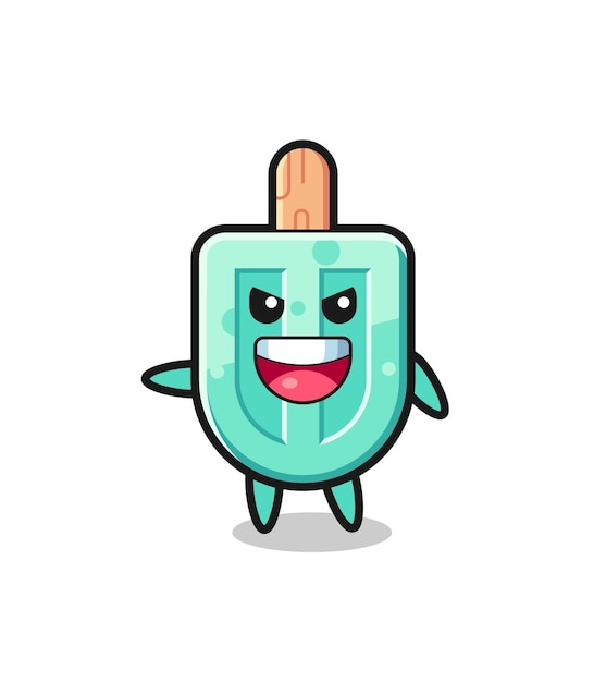 Dibujos animados de paletas con pose muy emocionada