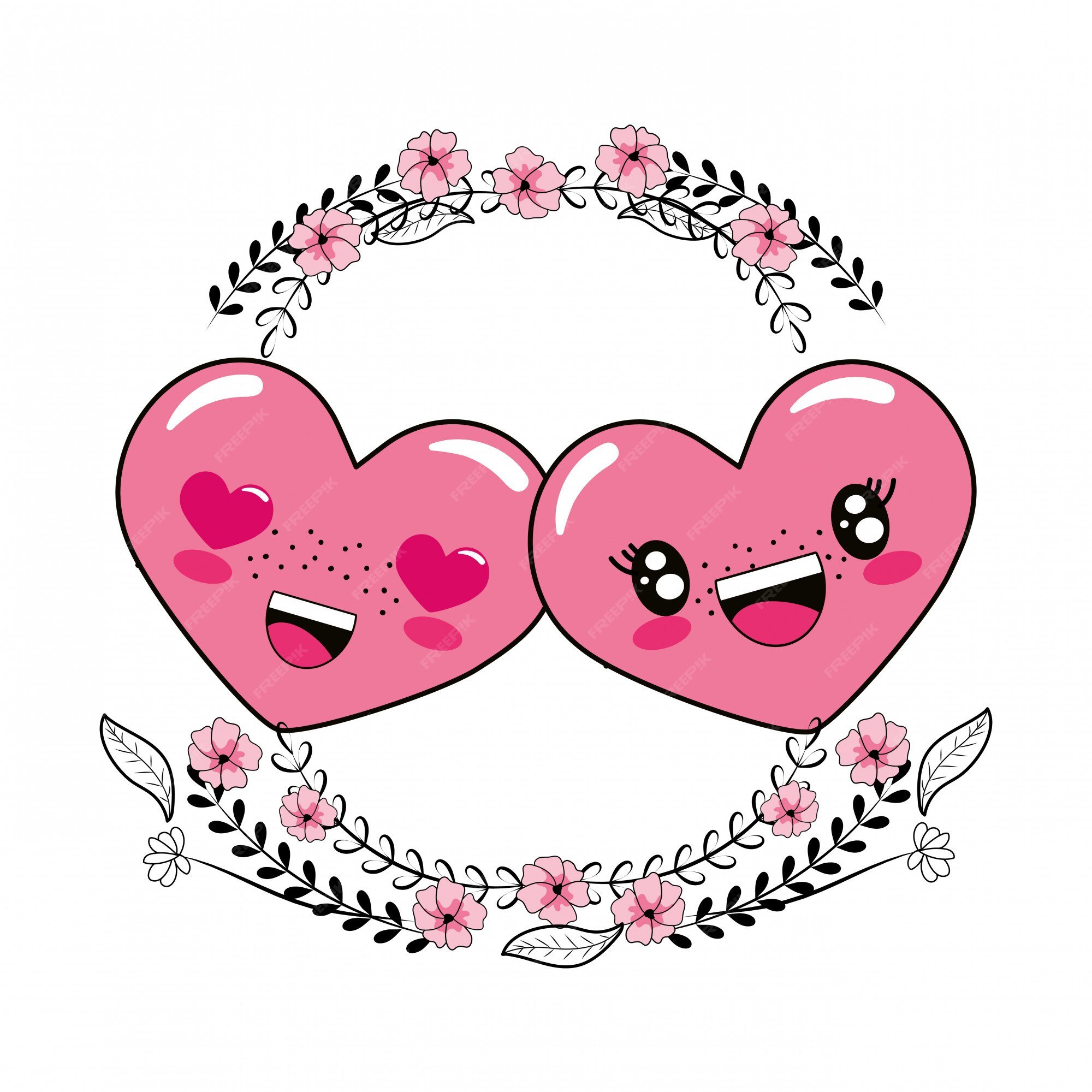 Dibujos animados de pareja amor corazón | Vector Premium Dibujos animados de pareja amor corazón | Vector Premium
