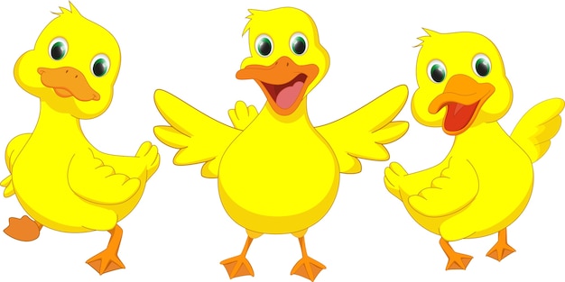 Dibujos animados de pato feliz