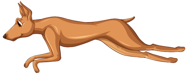 Dibujos animados de perro doberman pinscher sobre fondo blanco
