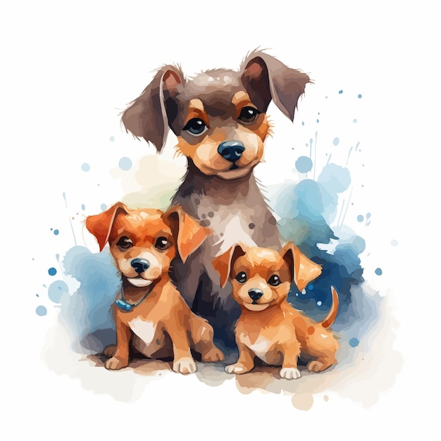 Dibujos animados de perros lindos